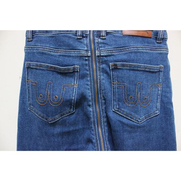 Fashion Brand Company Easy Access Boob Zipper High Rise Jeans Size Small - Picture 5 of 8